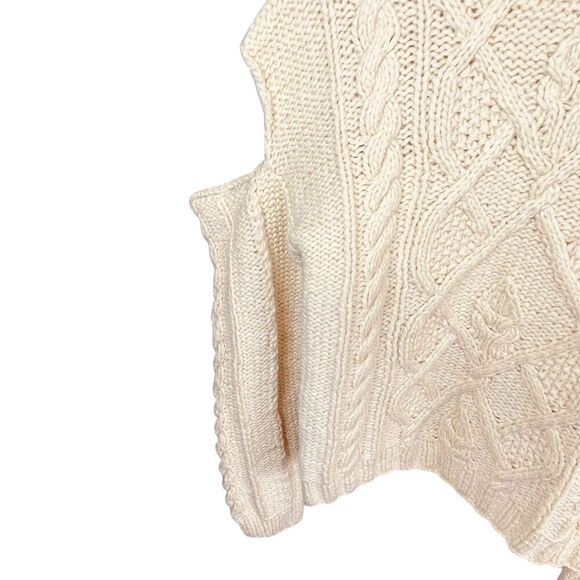 For Love & Lemons Long Sleeve Cold Shoulder Sweater Top - Picture 7 of 12